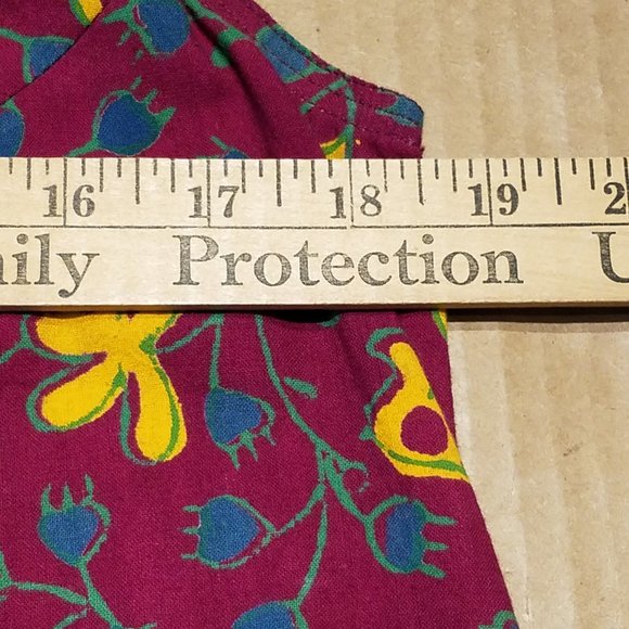 Vtg J. Peterman Company Hand Painted Floral Shift Dress - Picture 11 of 16